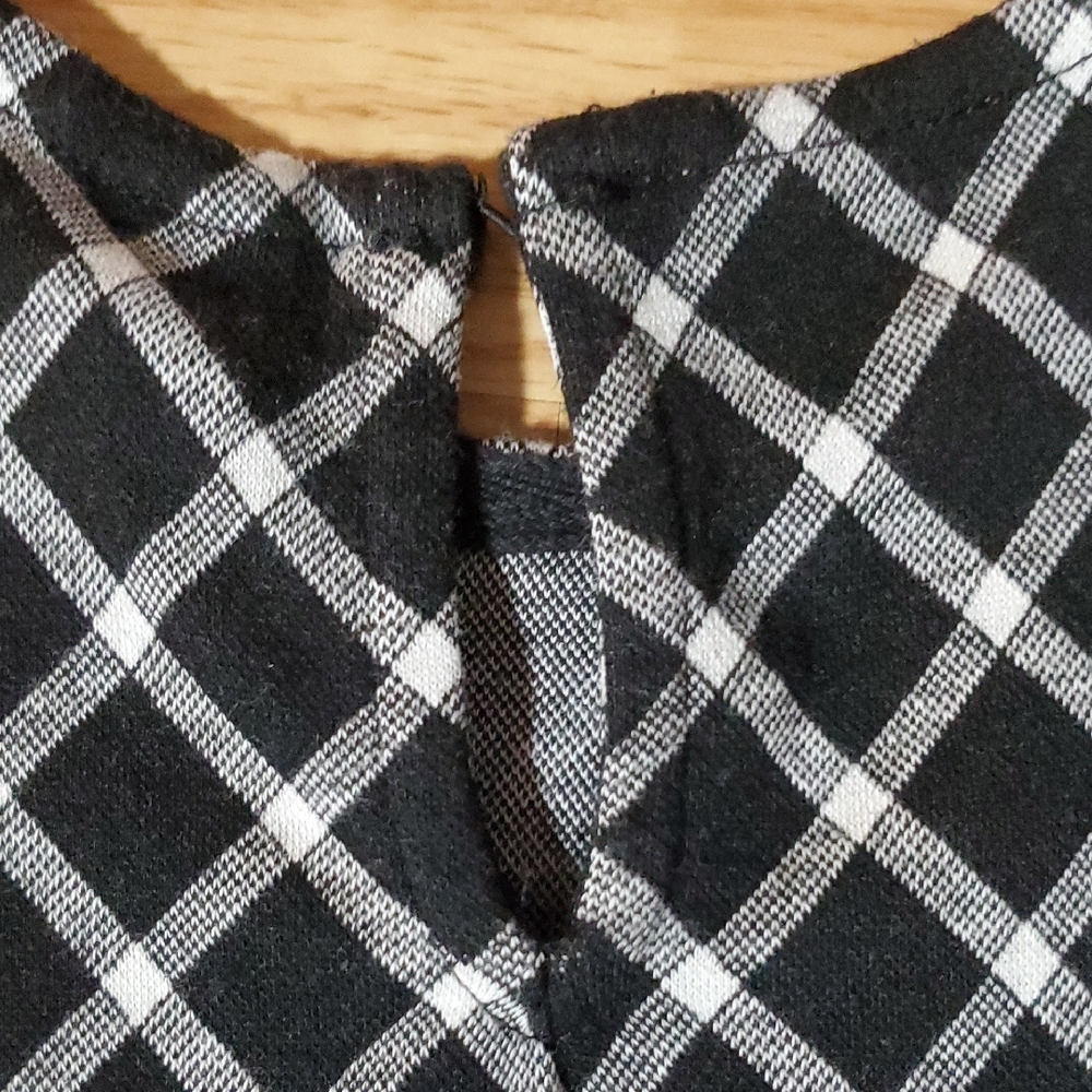 Zara Black and White A-Line Puff Sleeve Dress Size 6 Girls - Picture 7 of 11